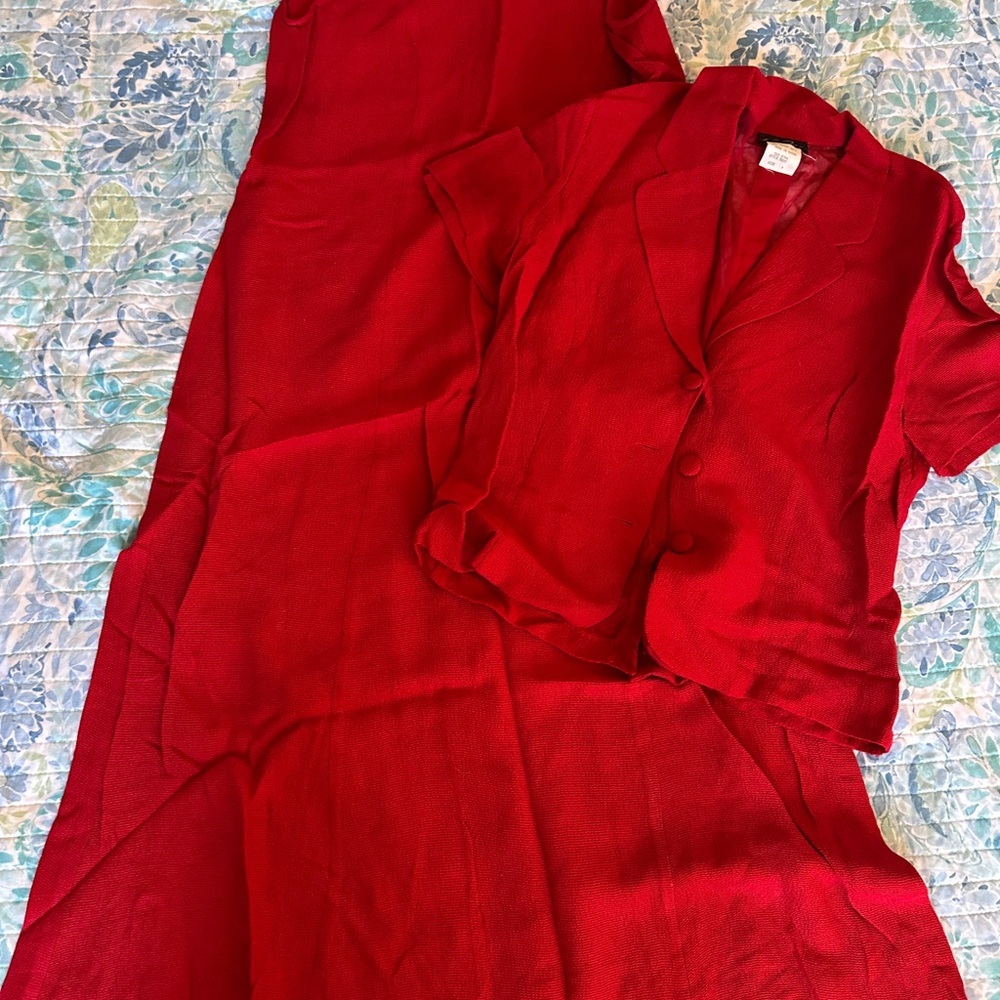 Elegant Red Two-Piece Set